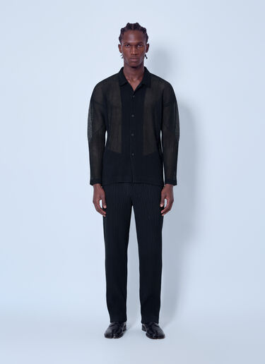 Homme Plissé Issey Miyake Rustic Mesh Shirt Black hmp0166010