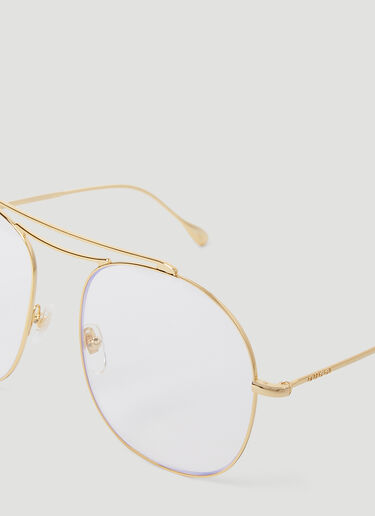 Gucci 에이비에이터 프레임 안경 골드 guc0152331