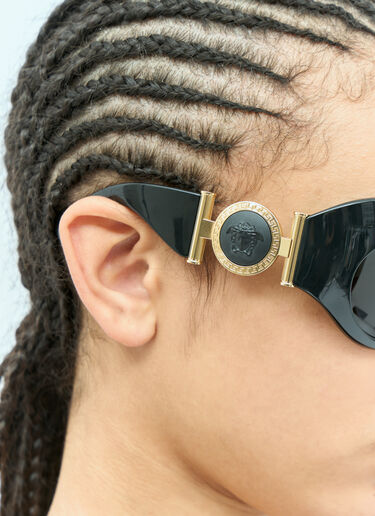 Versace Oval Shield Sunglasses Black lxv0255002