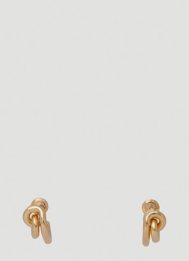 Bottega Veneta Twisted Knot Stud Earrings Gold bov0250076