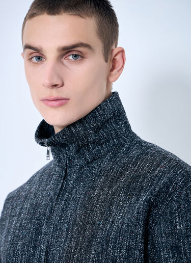 Bottega Veneta Fleck Zip-Up Jacket Grey bov0159009