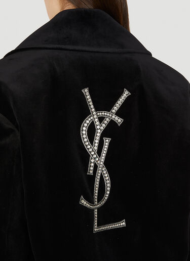 Saint Laurent Monogram 刺绣短大衣 黑 sla0249272