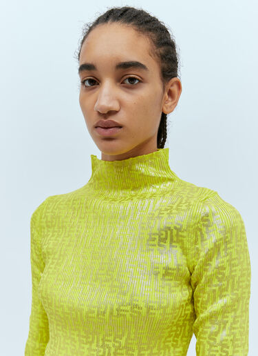 Metallic Logo Print Sweater Diesel Metallic Logo Print Sweater Green dsl0253013