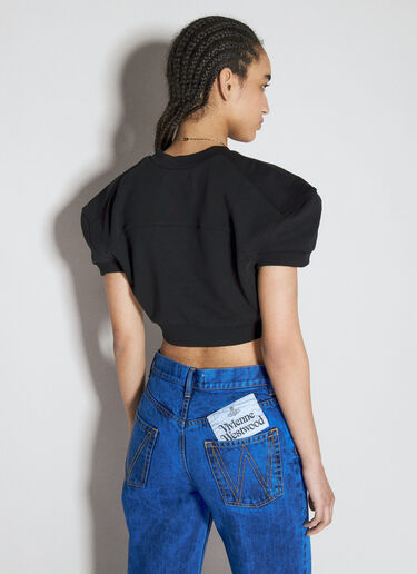 Vivienne Westwood Cropped Football Sweatshirt Black vvw0254007