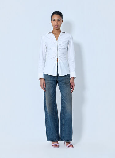 Alexander Wang Gathered Bust Shirt White awg0264008