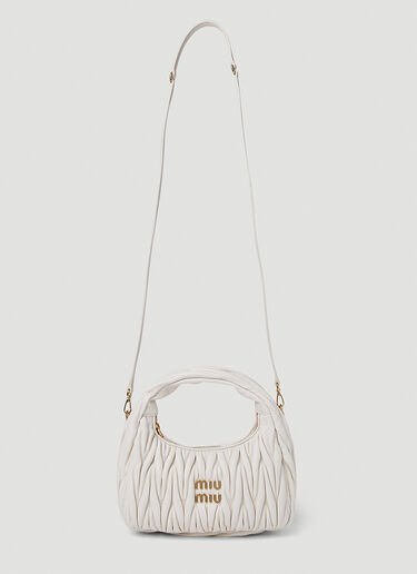 Miu Miu 원더 미니 호보 핸드백 화이트 miu0251016