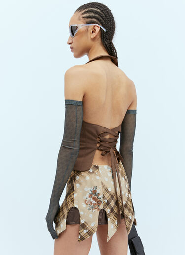 AVAVAV Franziska Halter Neck Top Brown ava0254014