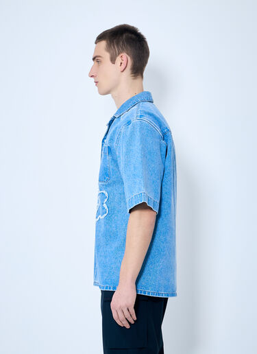 Marni Denim Shirt With Flower Motif Blue mni0159001