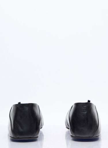 Jil Sander Leather Pointed Ballerina Flats Black jil0256017