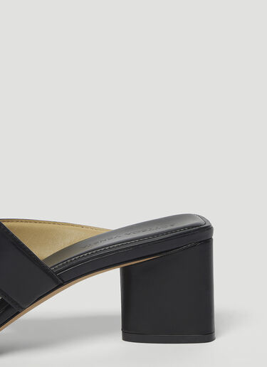 Leather Heeled Mules Bottega Veneta Leather Heeled Mules Black bov0243039