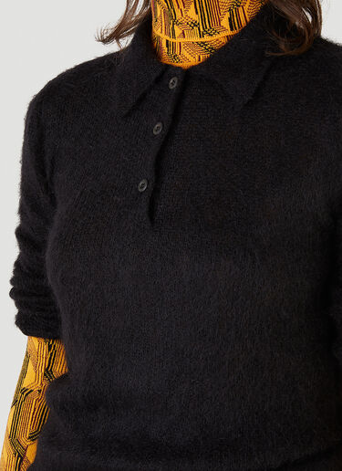 Prada Knitted Polo Shirt Black pra0246002
