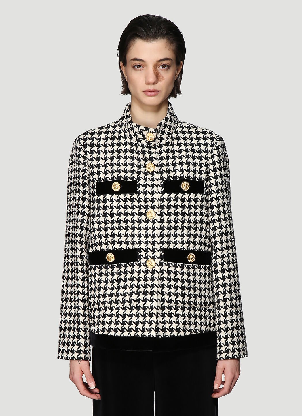 Gucci houndstooth jacket hot sale