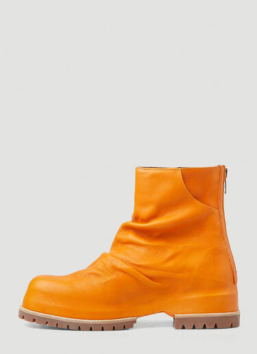 424 Gathered Ankle Boots Orange ftf0150024