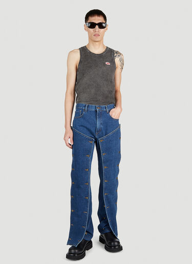 Diesel ロゴパッチタンクトップ グレー dsl0151024