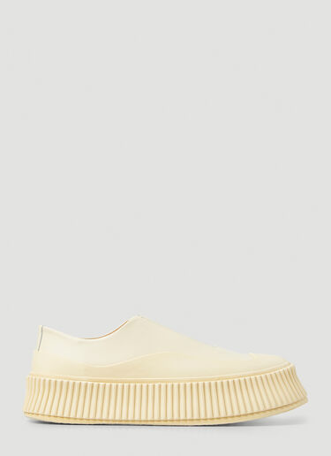 Jil Sander 硫化橡胶懒人运动鞋 乳白 jil0249030