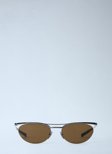 Saint Laurent SL 862 Oval Frame Sunglasses Brown sla0263115