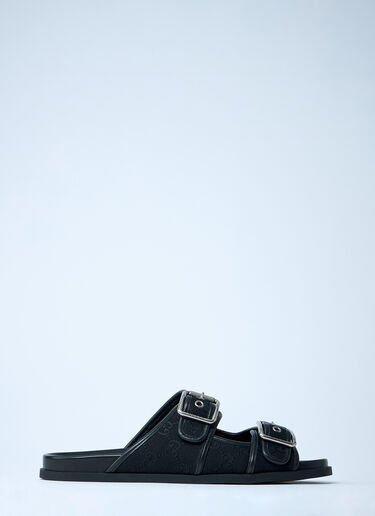 Gucci GG Slide Sandals With Buckles Black guc0161045