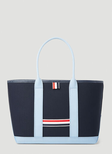 Interlock Small Tote Bag Thom Browne Interlock Small Tote Bag Blue thb0252009