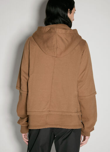 Rick Owens DRKSHDW Hustler Hooded Sweatshirt Brown drk0156007