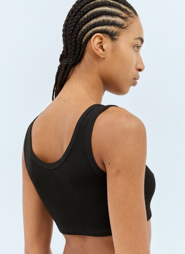 Prada Jersey Crop Top Black pra0259019