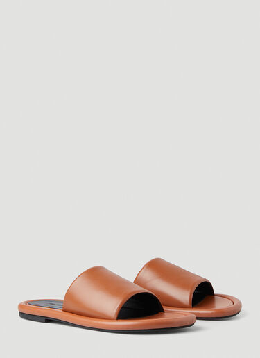 JW Anderson Bumper Flat Sandals Brown jwa0149001