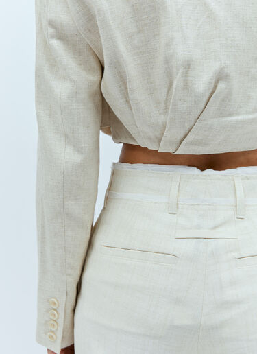 Jacquemus La Veste Bahia Courte Blazer Cream jac0254009