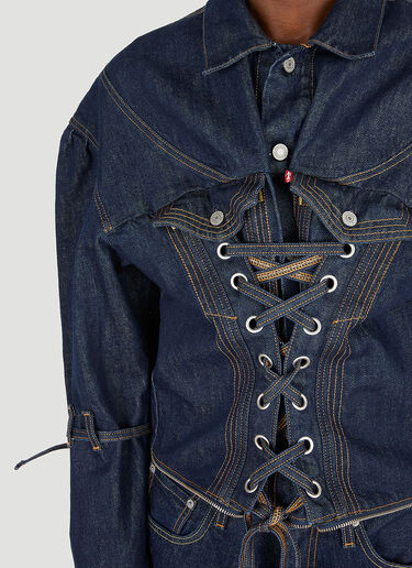 x Levi's Corset Zip Off Trucker Denim Jacket Levi's x No Sesso x Levi's Corset Zip Off Trucker Denim Jacket Blue lvn0349003