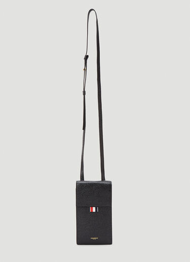 Three Striped Phone Pouch Thom Browne Three Striped Phone Pouch Black thb0143011