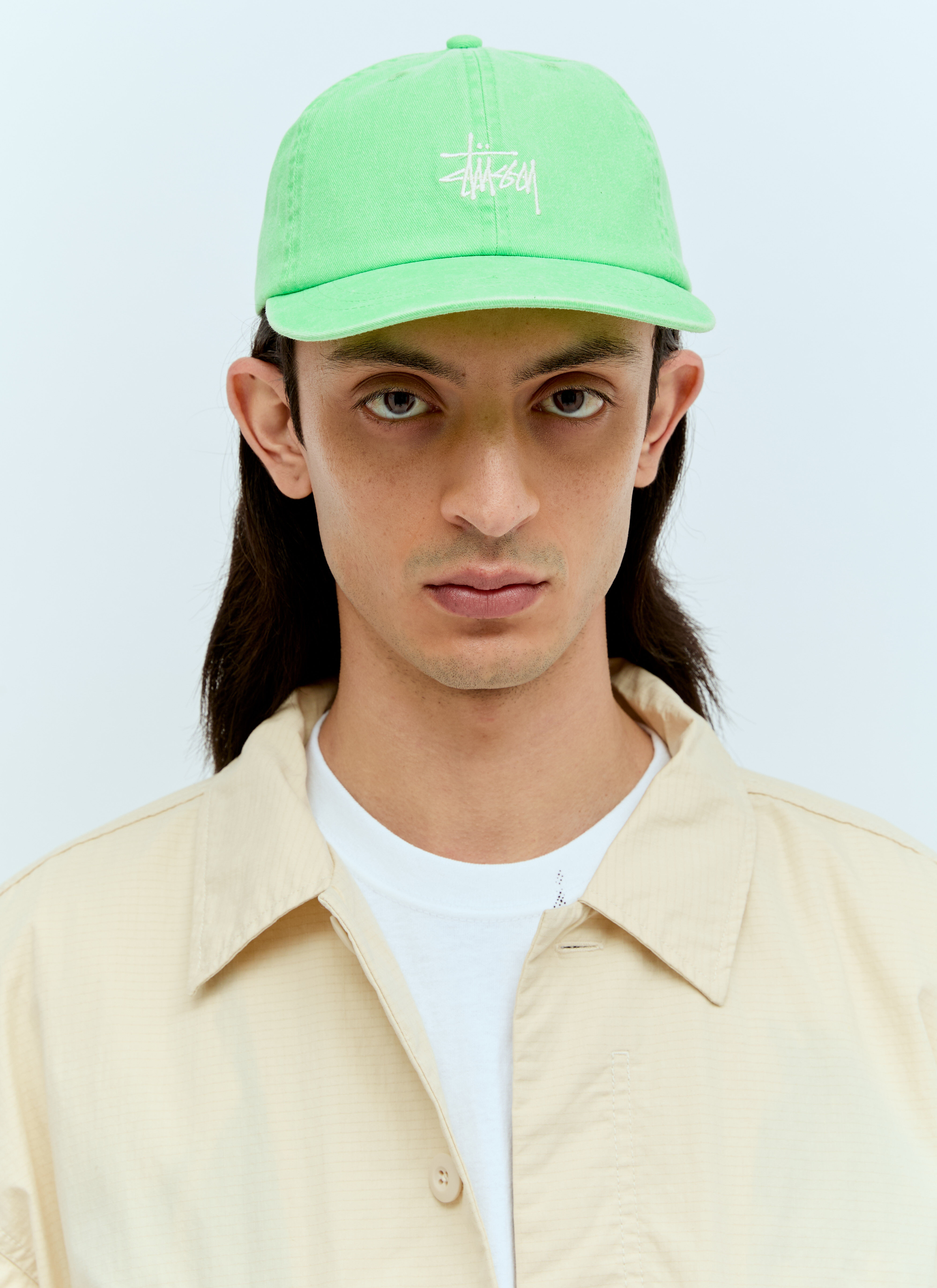 Stüssy Men's' Logo Embroidery Baseball Cap in Green | LN-CC®