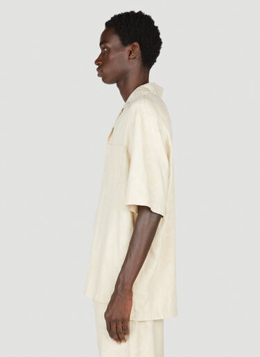 Versace Jacquard Short Sleeve Shirt Beige ver0153003