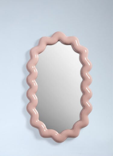 Zigzag Oval Mirror &k Amsterdam Zigzag Oval Mirror Pink wps0692375
