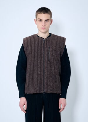 Moncler Fleece Rib Gilet Black mon0160004