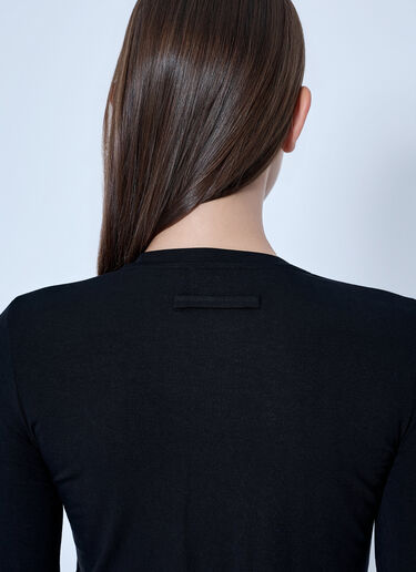 LN-CC® - Jean Paul Gaultier: Ruched Logo Cropped Top - Black Jean Paul Gaultier Ruched Logo Cropped Top Black jpg0266013