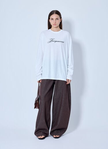 LN-CC® - Jacquemus: Long Sleeve T-Shirt - White Jacquemus Long Sleeve T-Shirt White jac0266019