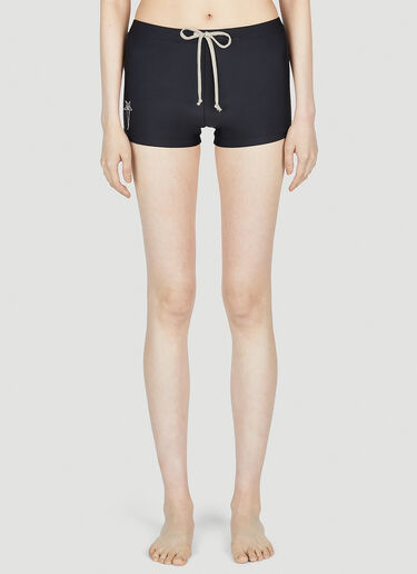 Rick Owens x Champion Logo Embroidery Swim Briefs Black roc0353001