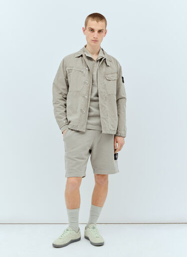 Stone Island Button Canvas Jacket Grey sto0156022
