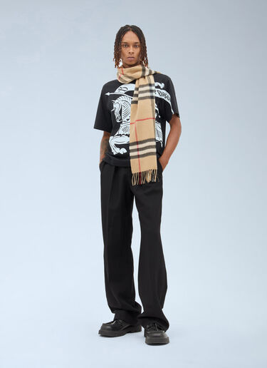 Giant Check Cashmere Scarf Burberry Giant Check Cashmere Scarf Beige bur0359001