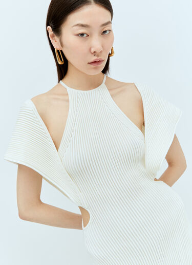 Chloé 镂空无袖网眼连衣裙  米色 chl0256003