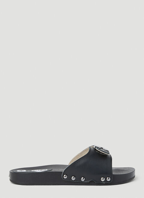 Versace Pescura Slides Black ver0153026
