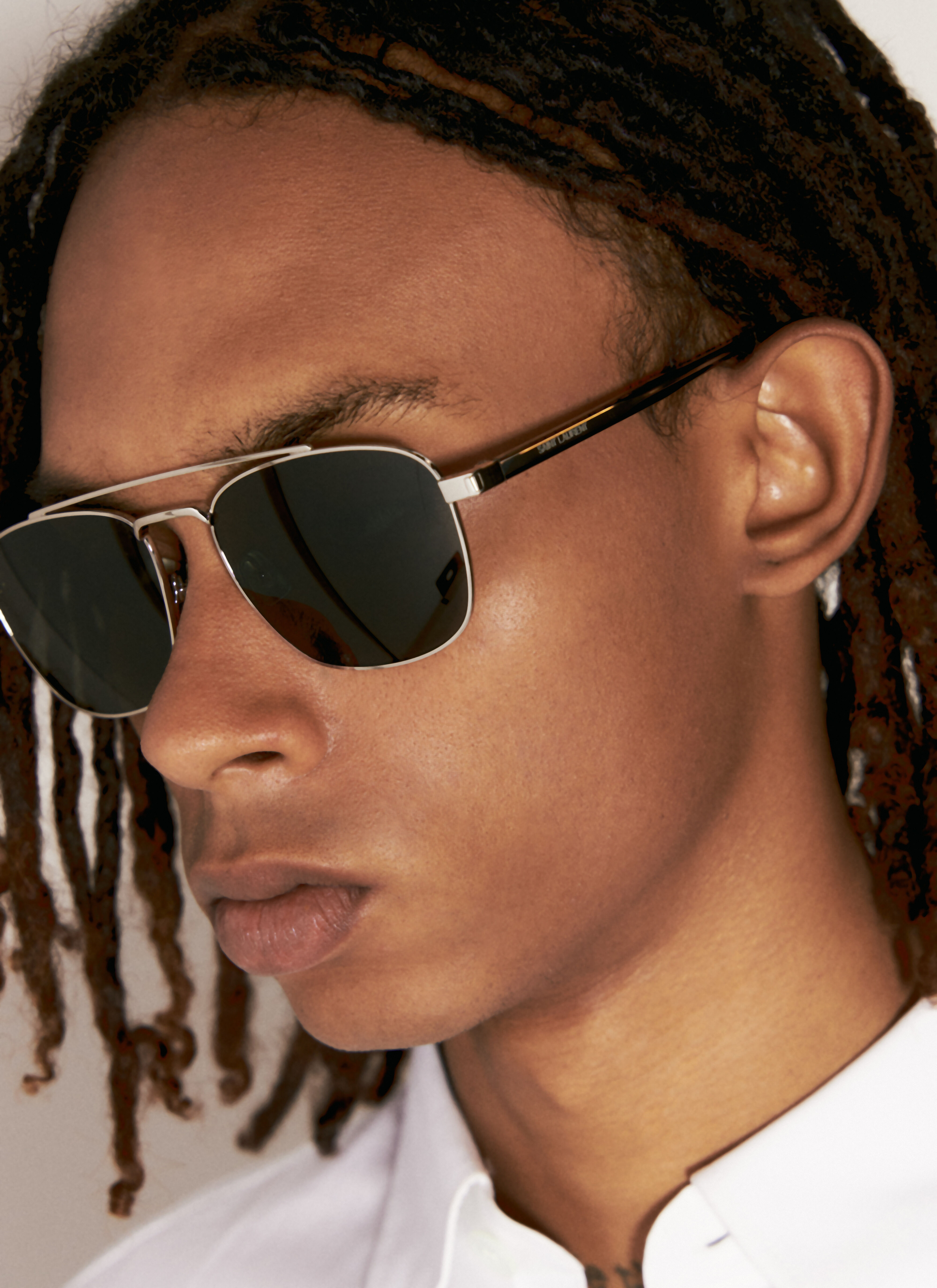 Saint Laurent Men's' 665 Sunglasses in Silver | LN-CC®