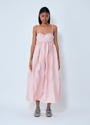Cecilie Bahnsen Bralette Midi Alena Dress Pink cec0263007