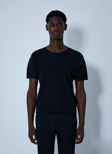Homme Plissé Issey Miyake Pleated T-Shirt Black hmp0161017