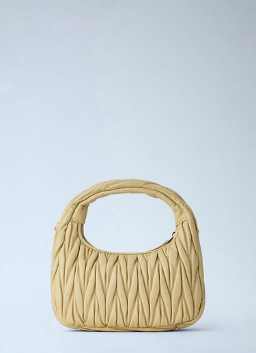 Miu Miu Wander Nappa Matelassé Hobo Bag Yellow miu0264200