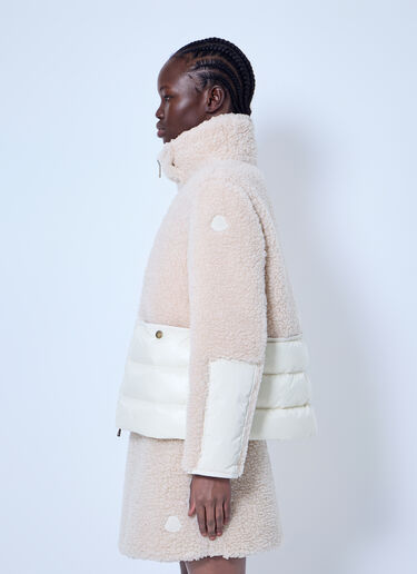 LN-CC® - Moncler: Glorieux Hooded Teddy Short Down Jacket - Pink Moncler Glorieux Hooded Teddy Short Down Jacket Pink mon0266048