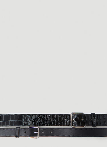 Alexander McQueen 双腰带 黑 amq0247057