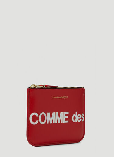 Comme des Garçons Wallet Huge Logo Print Pouch Red cdw0347011