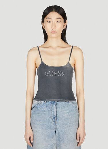 Embellished Logo Top Guess USA Embellished Logo Top Black gue0252009