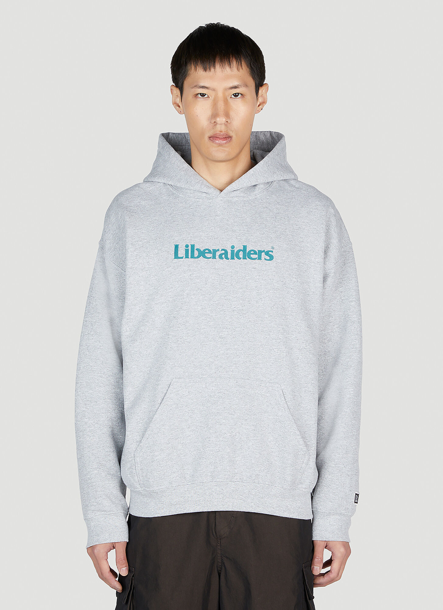 Liberaiders Logo Hooded Sweatshirt Male Grey