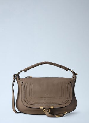 Chloé Small Marcie Shoulder Bag Beige chl0265055