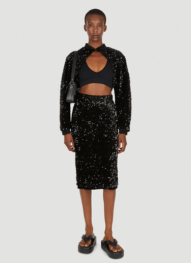 TheOpen Product Spangle Midi Skirt Black top0249002